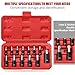 RIMKOLO 13-Piece Torx Bit Socket Set, 1/4”, 3/8” and 1/2” Drive T8-T60 Star Socket Set, S2 Steel Bits and CR-V Sockets with Storage Case