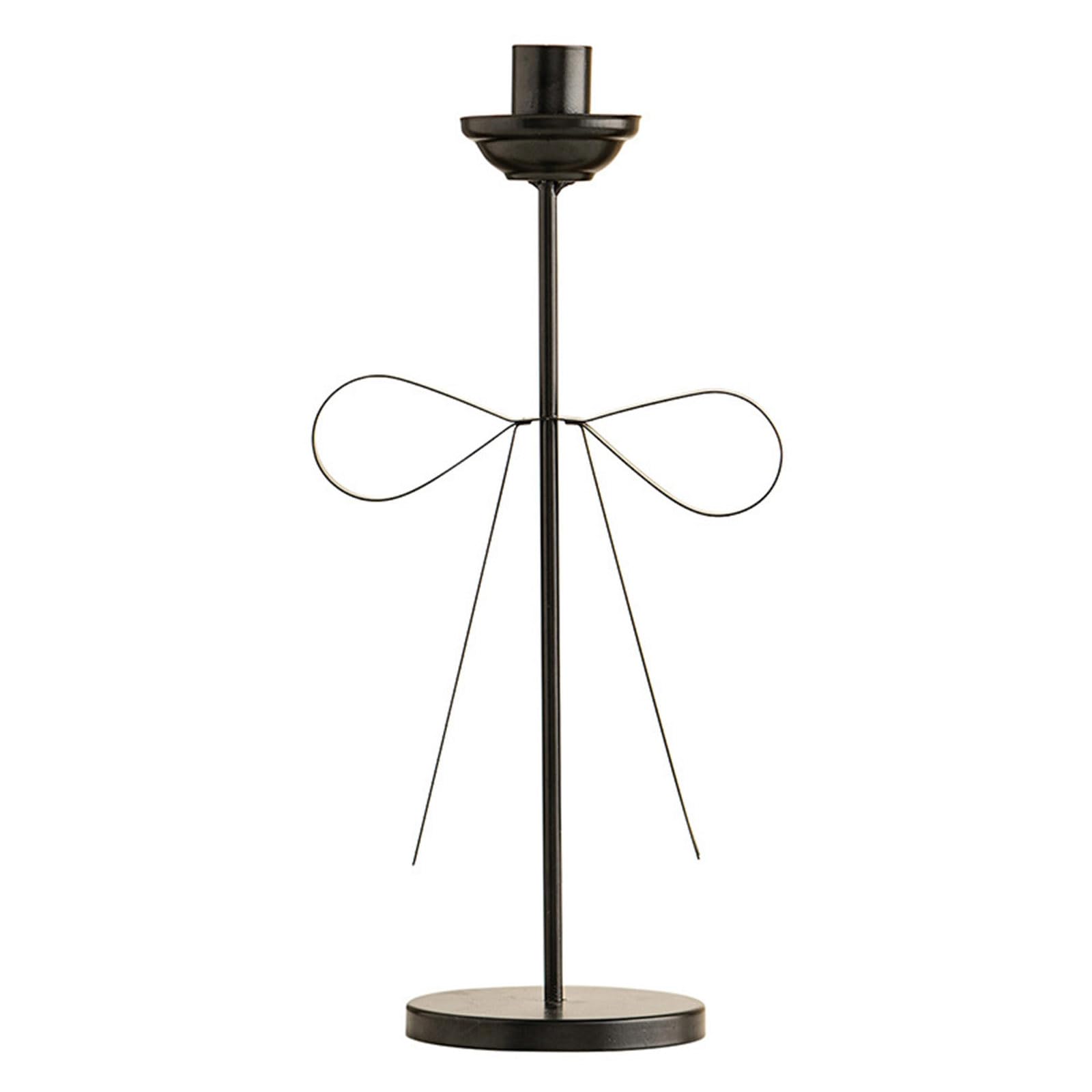 Iron Taper Holders Decorative Stand, Bowknot Candlestick Holders for Wedding, Dining Table, Party Decoration Iron Taper