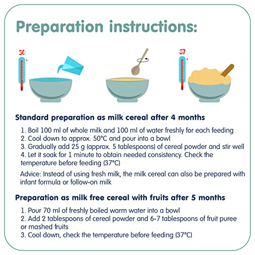 FLEUR ALPINE Organic Buckwheat Baby Cereal Dairy Free - Baby Porridge for Deliciously Smooth Breakfast Meals | Nutritious and Easy To Make Gluten Free Cereal 4+ Months with No Added Sugars | 7 Serving - Image 6