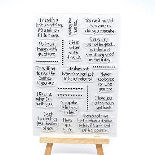 Welcome To Joyful Home 4Pcs/Set Different Sentiments Rubber Clear Stamp For Card Making Decoration And Scrapbooking #TOP1
