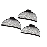 Wig Cap - 3 Pack of Elastic Nylon Black Mesh Net for Kids, Men, and Women, Long and Short Hair