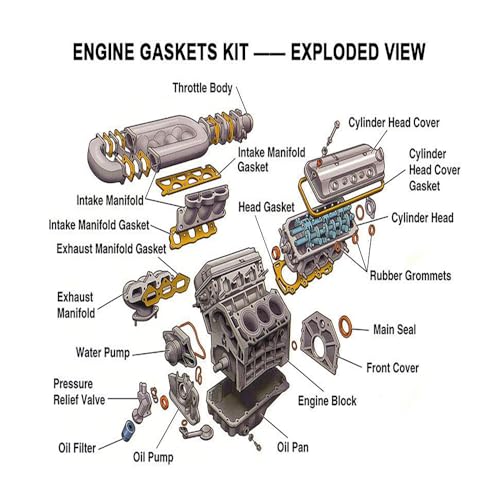 Image of Engine Valve Cover Gasket VS50542R Toyota Corolla Toyota Matrix Celica Mr2 Head Gasket Seal Chevrolet Chevy Prizm 2000-2008 Pontiac Vibe1.8L l4