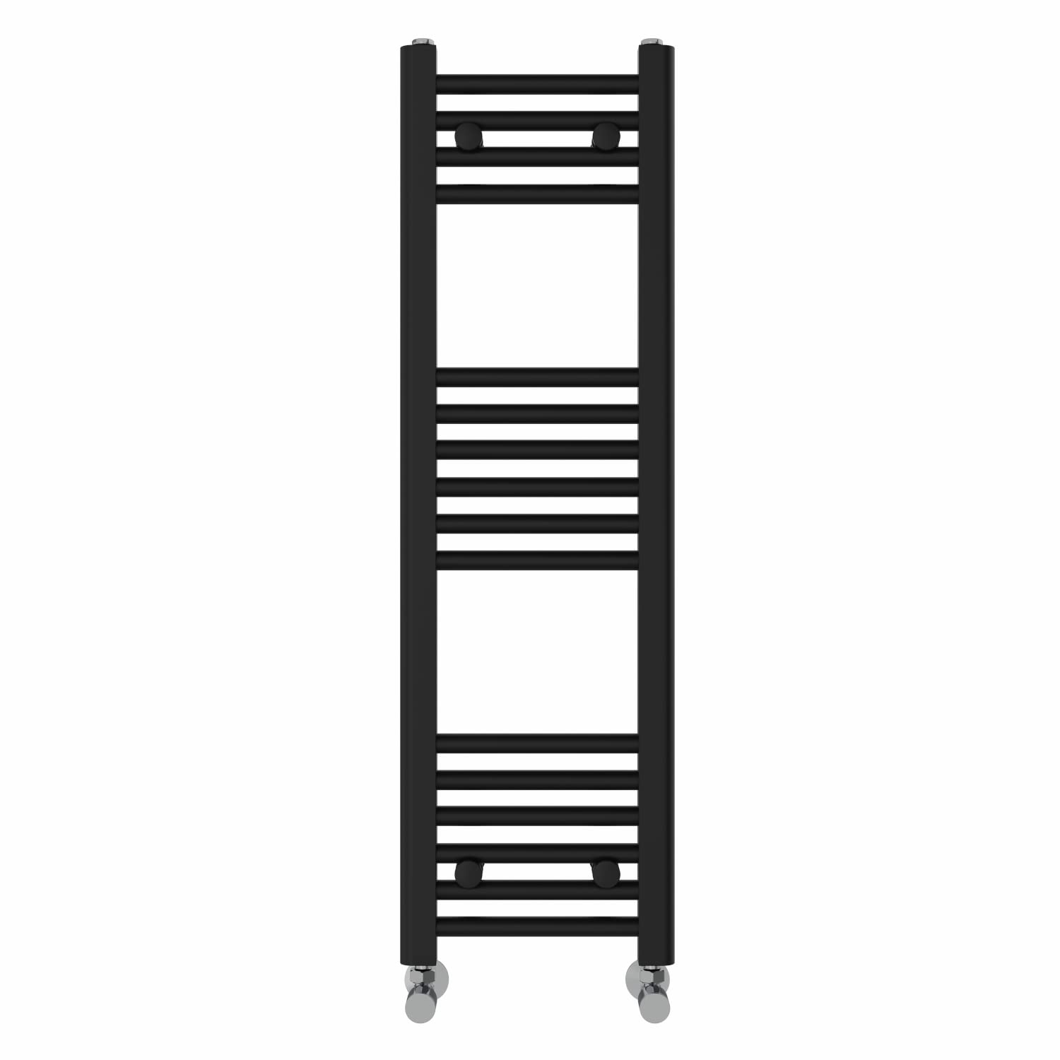 NRG Radiador de baño de diseño recto con toallero, 1000 x 300 mm, color negro