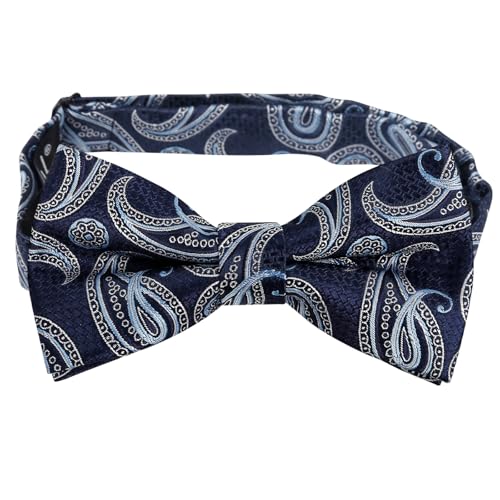 Image of Alizeal Mens 4pcs Vintage Paisley Bow Tie Set