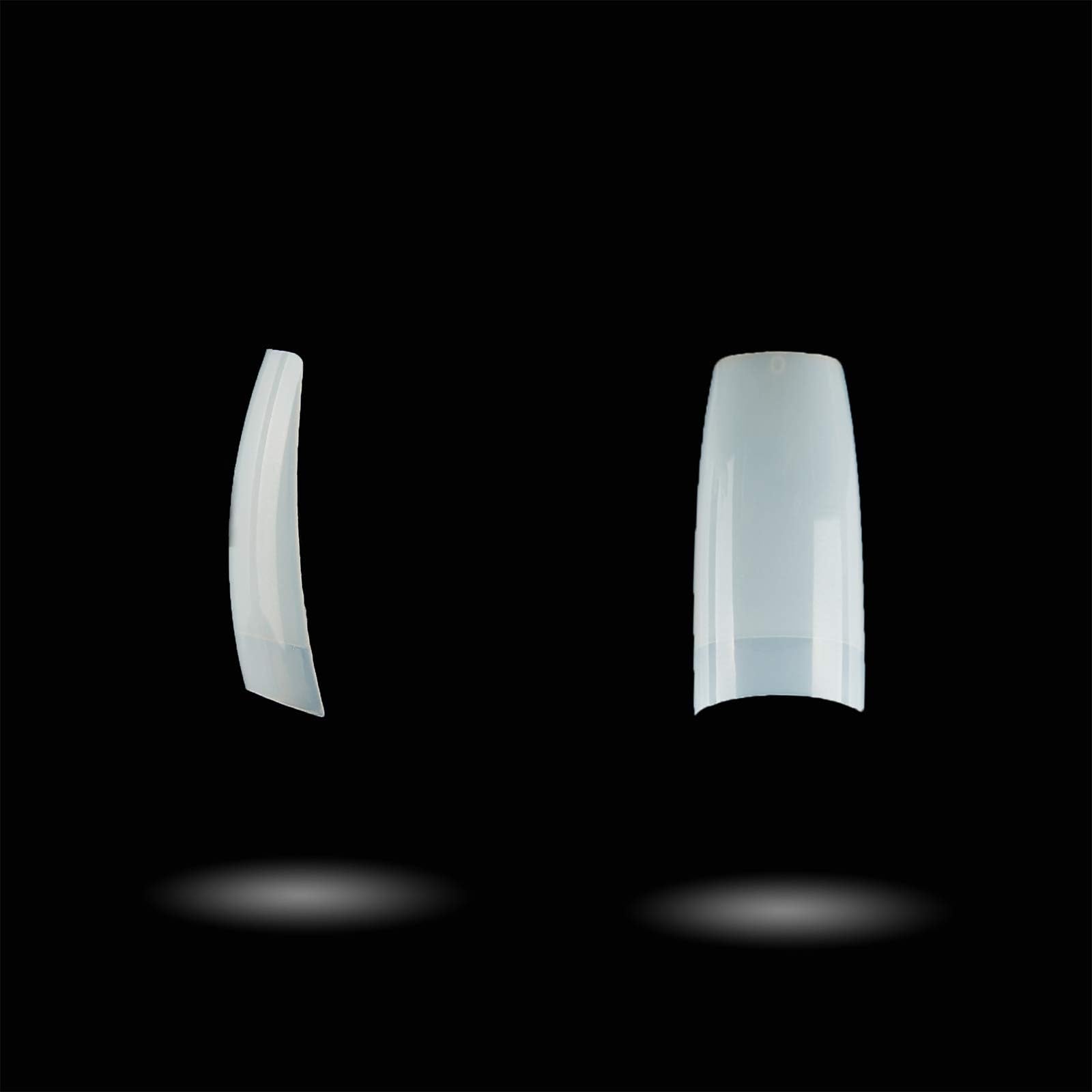 RayanWay French Acrylic False Nail Tips, 500PCS Fake Nail Shape Artificial False Nails Tips 10 Sizes with Case for Nail Art Salons (Natural)