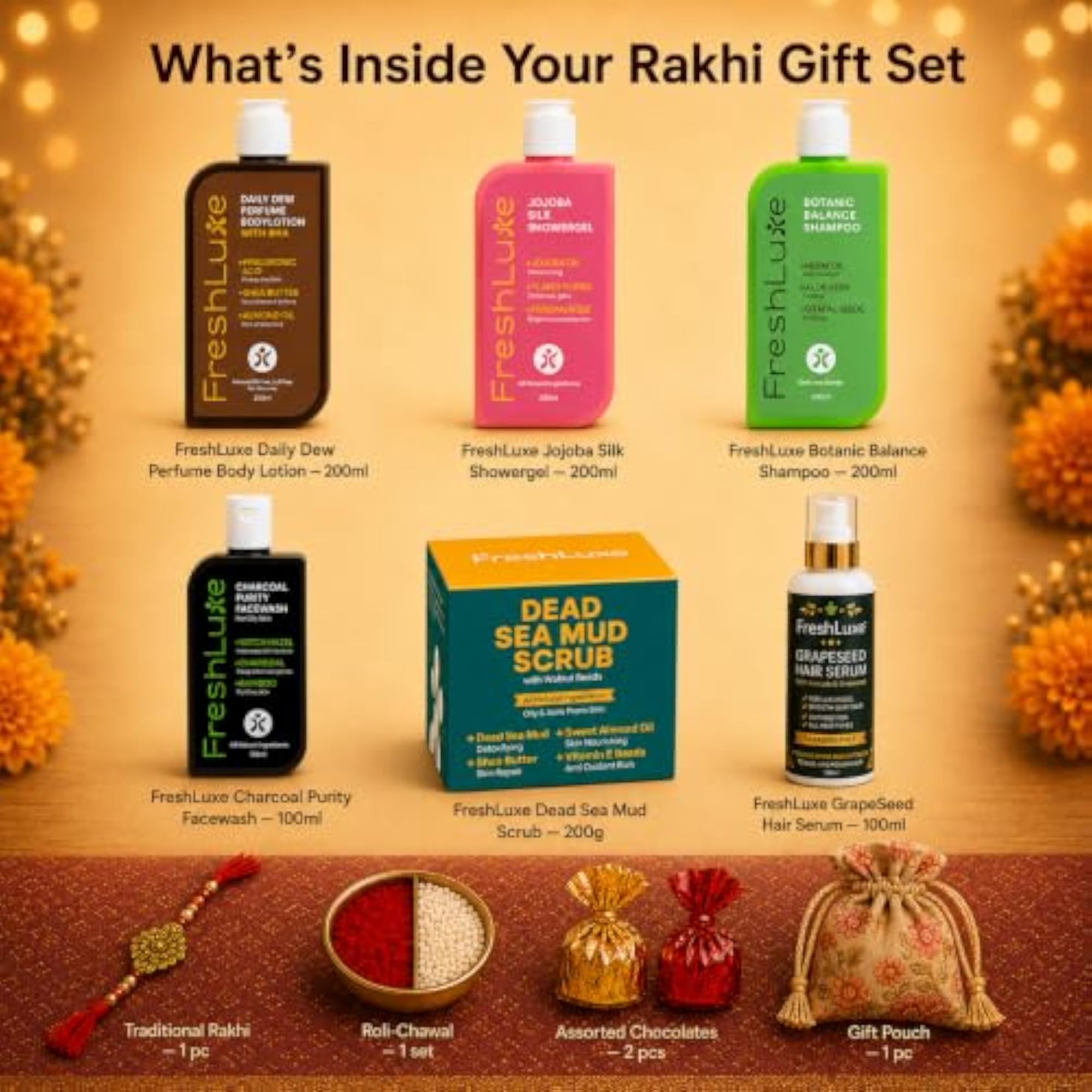 Gift for Brother Rakhi Hamper with Grooming Essentials