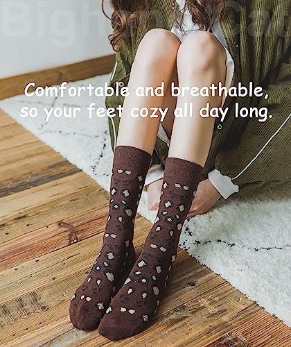 Image of IIG Women's Fashion Cute Cotton Socks Novelty Funny Above Ankle Crew Socks Holiday Gifts for Women 4 /5 Pairs