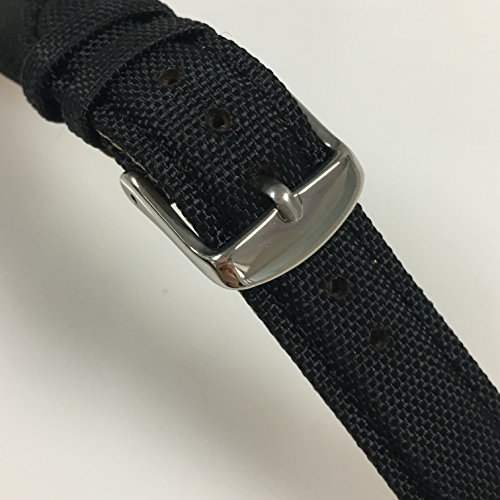 Ruixuan Quick Release Nylon Sailcloth Watch Band, Nylon Full Grain Leather Replacement Watch Strap With Stainless Steel Metal Clasp (20Mm, Black) #TOP2