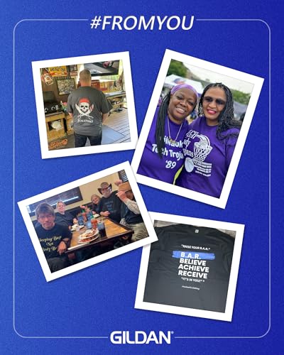 Gildan Custom T-Shirts – Personalized Crewneck Unisex Tee with Text, Logo, Image – Customized Shirt for Men Women Adult4