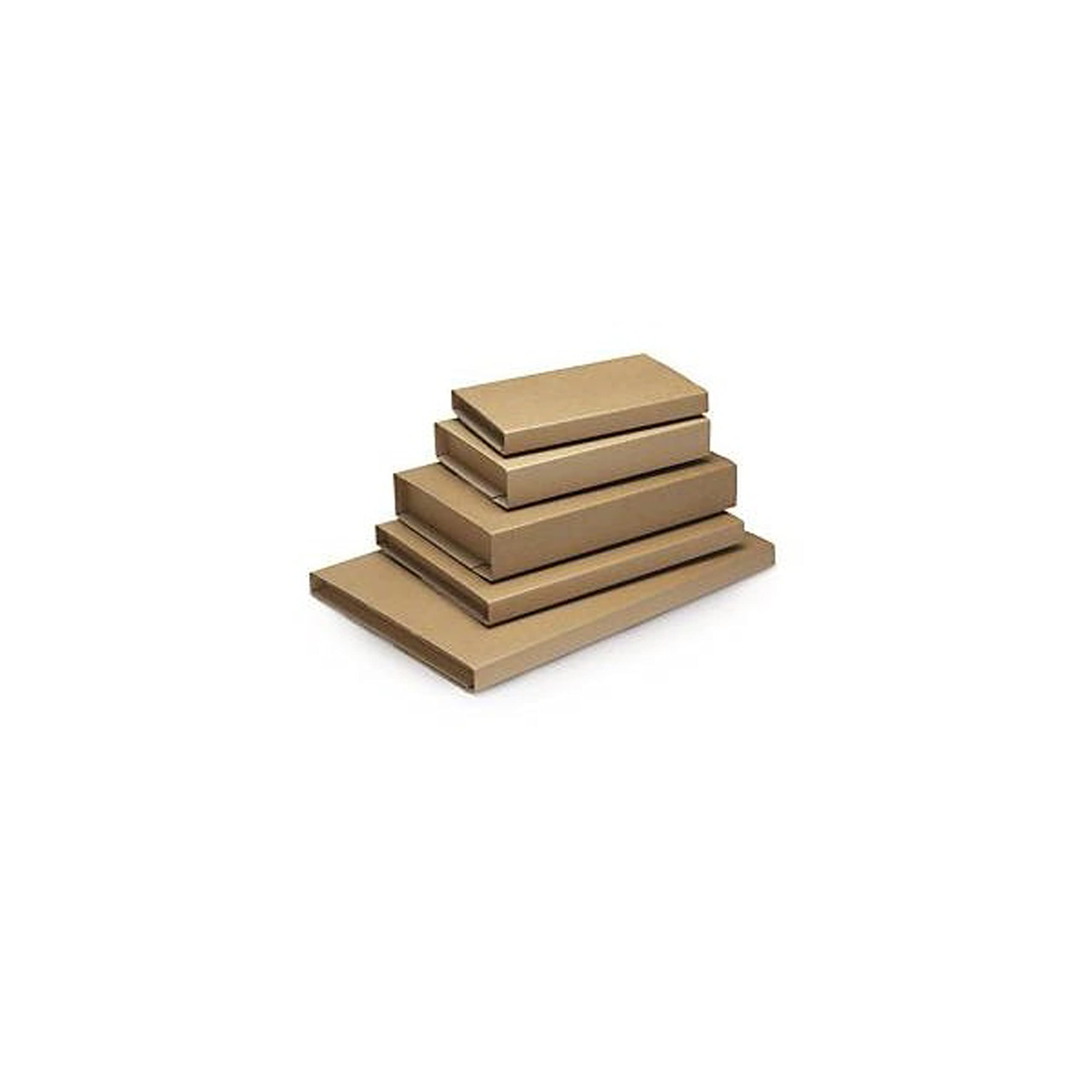 JECO - Lot de 100 étuis croix d'expédition boite pliante 430x310mm carton brun format lettre épaisseur variable 10 à 60 mm pour livre cadre tablette photo