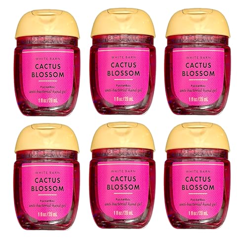 Bath and Body Works Classic and Seasonal Scents Pocketbac Hand Gel - Pack of 6-1 oz each (Cactus Blossom)