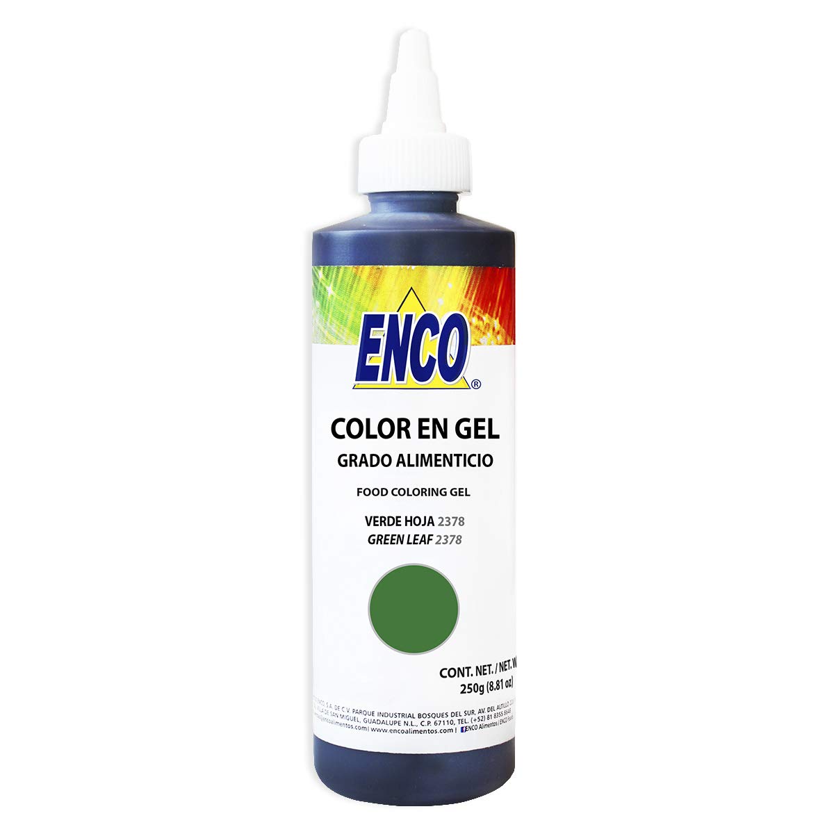 ENCOFood Coloring Gel Leaf Green 8.8 oz (250g) Concentrated, Vegan