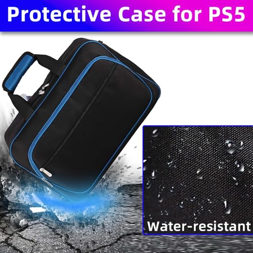 Image of jamini Carrying Case for PS5, PS5 Pro, Travel Case Suitable for Playstation 5 Discs Digital Edition, Large Capacity Storage Bag for Console, Headset, Controllers, Game Accessories