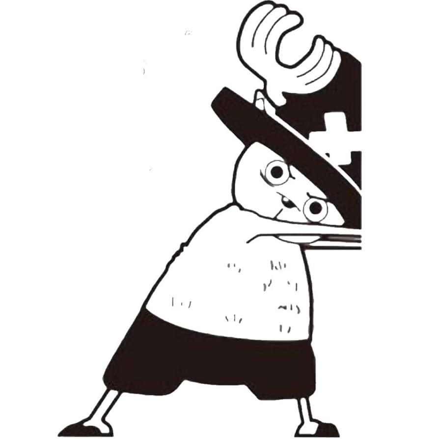 ワンピース　ステッカー チョッパーが見ている 耐水ステッカー [ワンピース