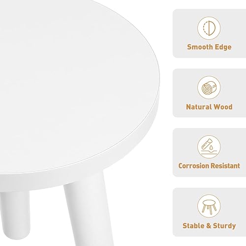 Miniatura 7 de Alipis Taburete de madera Soporte para plantas Soporte de madera para flores pequeñas para exteriores, soportes altos para plantas de interior,