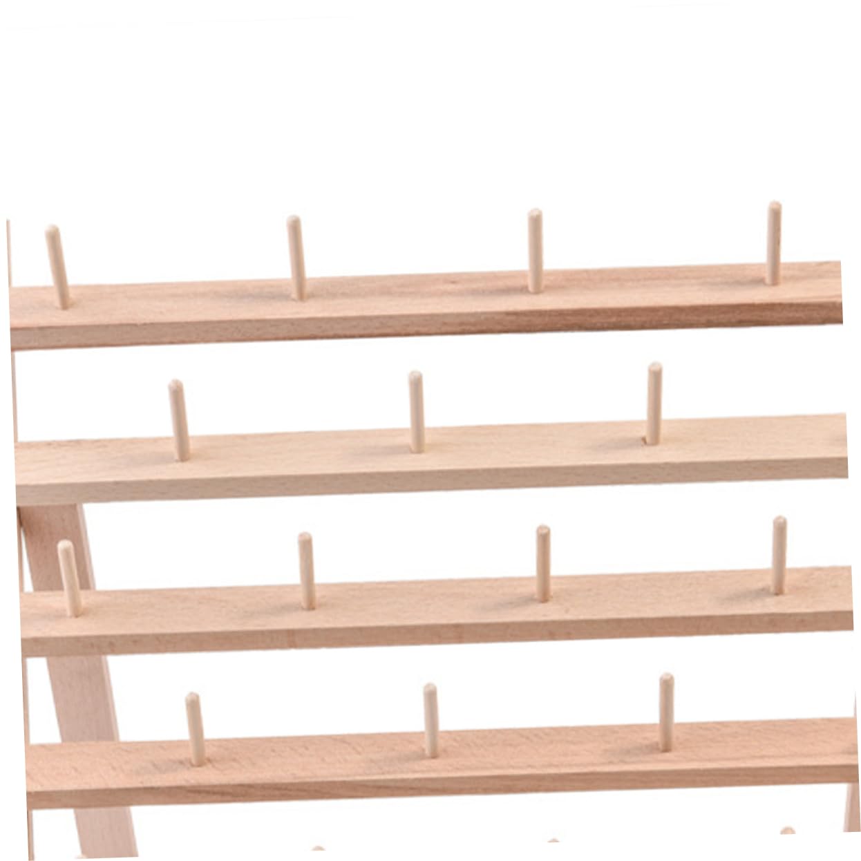 NUOBESTY Spulenhalter für Nähgarn Faltbarer Holzorganizer Garnregal mit Platz für Garnrollen oder Mini-king-konen Geeignet für Stickmaschinen und Nähzubehör