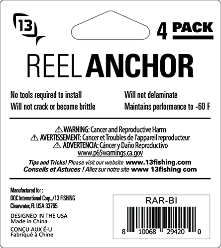 13 Fishing - Black Ice Reel Anchor Wraps - 4 Wrap Bands Per Pack - Rar-Bi #TOP3