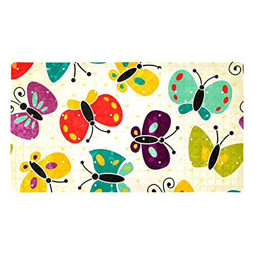 Alfombras de baño antideslizantes con ventosas y drenaje antimoho Bennigiry 15.7 x 27.9" 2