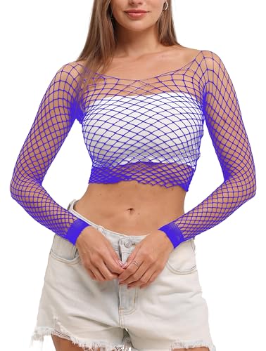 Image of Lemon Girl Women Fishnet Crop Tops Lingerie Babydoll Top Chemise One Size US 2-18