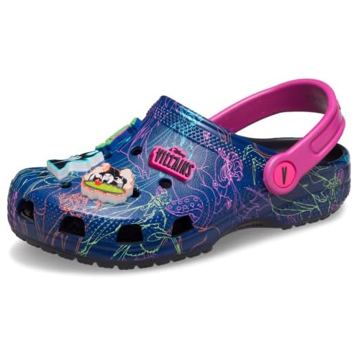 Crocs Kids' Classic Disney Villains Clogs, Black, 1 Little Kid