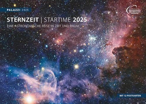 PALAZZI - Sternzeit 2025 Wandkalender, 70x50cm, Posterkalender mit brillanten Aufnahmen aus unserem Universum, eine astronomische Reise in Zeit und ... Eine astronomische Reise in Zeit und Raum