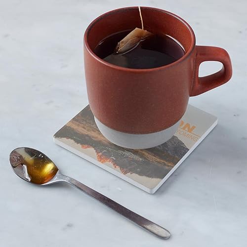 Miniatura 4 de Grand Teton Mountain Wyoming, Joyride Home Decor - Posavasos de cerámica individual, cuadrado individual de 4 pulgadas, parte trasera de corcho