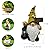 Maikall Rish Gnome Garden Statues with Solar Lights Outdoor Gnomes Sculpture Yard Patio Decor for Lawn Ornaments Gardening Gifts?Bee Gnome