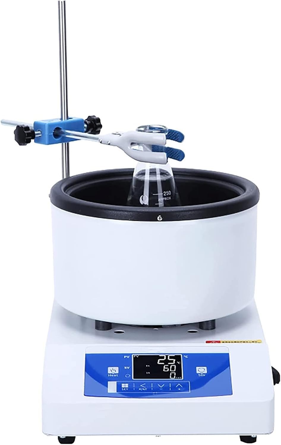 Mieszadło magnetyczne płyta grzewcza, mikser grzewczy płyta grzewcza, laboratoryjny magnetyczny garnek grzewczy z wyświetlaczem LED, 50-2000 obr./min, kąpiel wodna 100℃, kąpiel olejowa 250℃, do labora