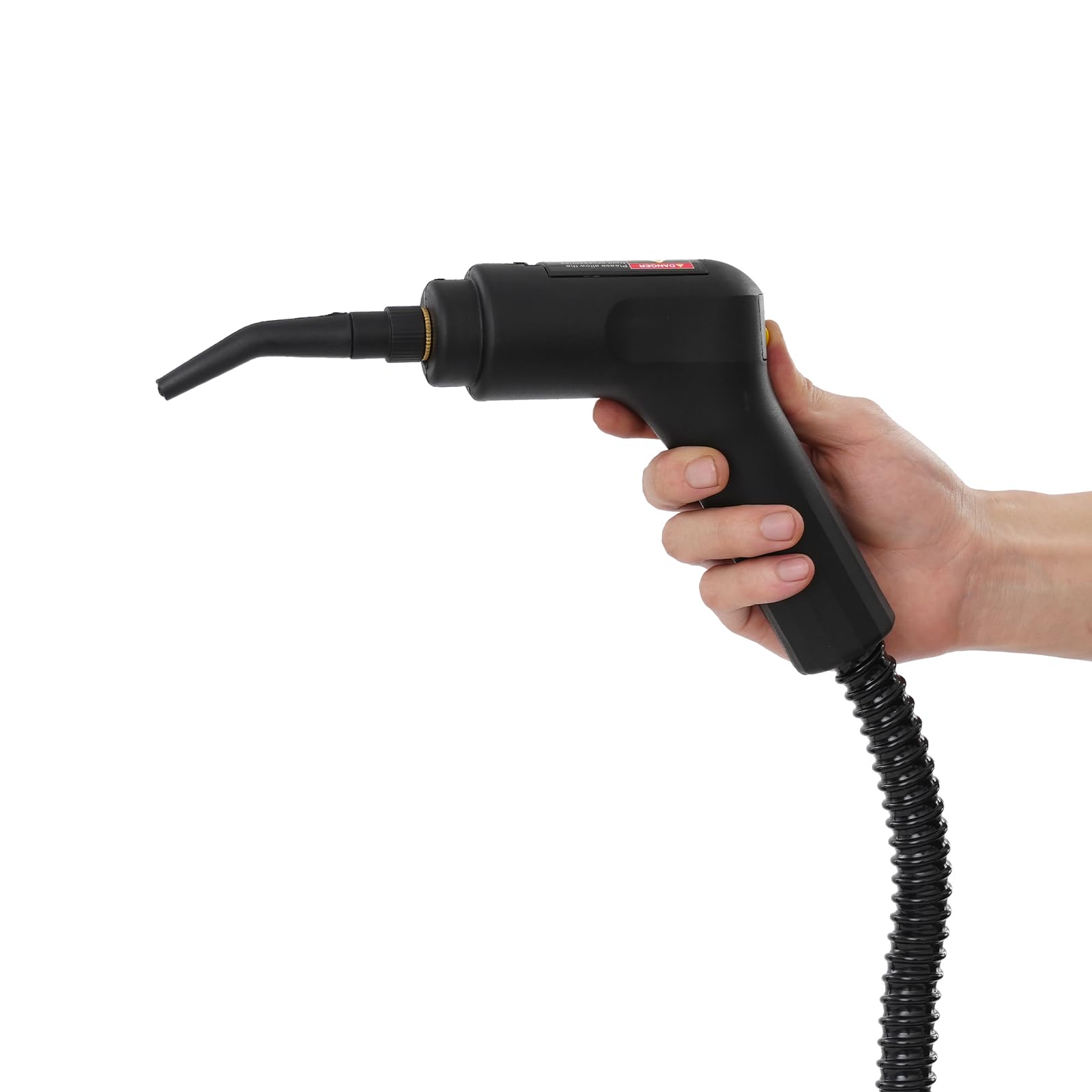 Ręczna myjka parowa 1500 W, zbiornik 1600 ml, przenośna ręczna myjka parowa, 3-biegowa regulacja z 6 głowicami szczotkowymi i akcesoriami do skrobaka, wysokociśnieniowa myjka parowa do kuchni, podłóg