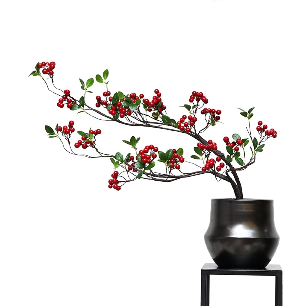 AYCDL Artificial Plants Indoor Indoor Artificial Bonsai Green Plant Potted Black Flower Pot Home Living Room Office Desktop Decoration Ornaments Fake Plant,B-65 * 55cm,B-65 * 55cm