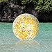 Hsei 3 Pcs Inflatable Beach Ball 16 Inch Glitter Summer Swimming Pool Disco Balls with Confetti Floatable Blow up Toys Decorations for Beach Wedding Outdoor birthday Party Favor(Golden)