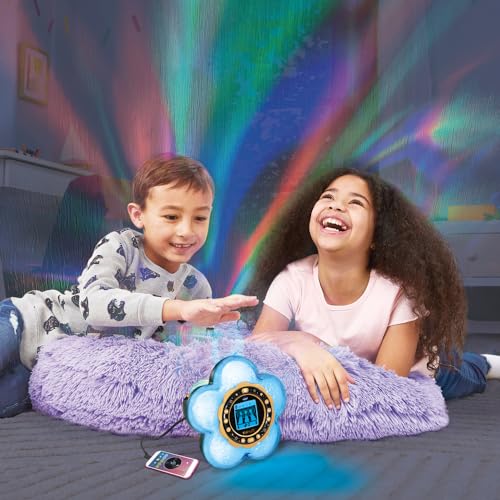 VTech - KidiMagic Galaxy Light Violet, Radio Réveil Enfant 9 en 1 avec Effets Lumineux, Projection d'Aurores Boréales au Plafond, Enceinte, Jeux, Cadeau Enfant de 6 Ans à 12 Ans - Contenu en Français