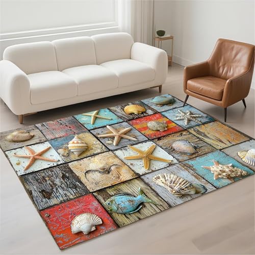 Tapis de salon antidérapant et lavable pour sol glissant