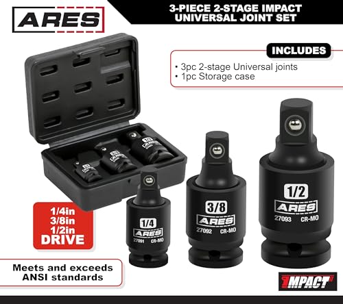 Image of ARES 27027 3-Piece 2-Stage Impact Universal Joint Set