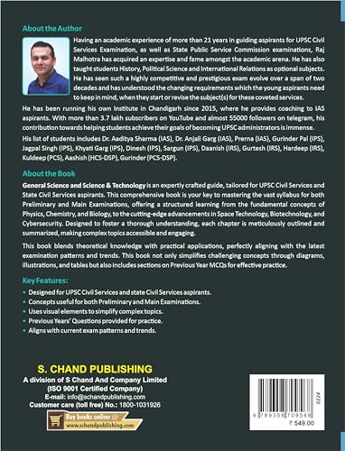 Image of General Science and Science & Technology for UPSC Civil Services Prelims + Mains | State Administrative Exam, PSC & other Govt. Competitive Exams | PYQs Question Bank - S Chand's Exam Book 2024