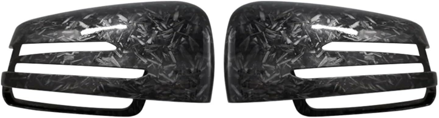 Compatible for Benz A B C E S CLA GLA GLK Class W176 W246 W204 W212 W221 C177 X204 X156 Carbon Fiber Car Rearview Mirror Cover(Bright Black) (Bright black)