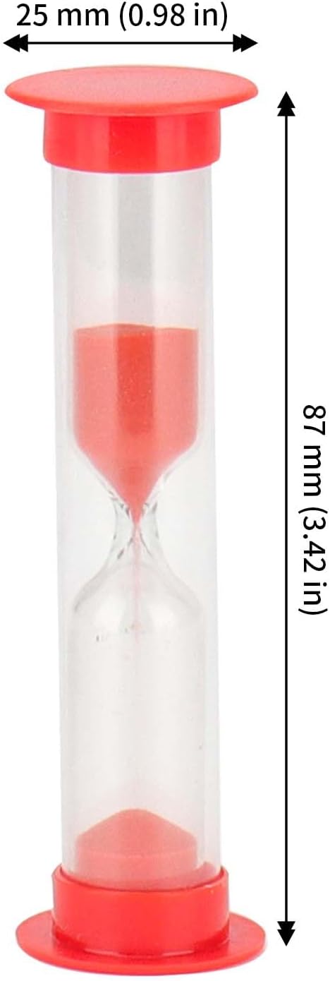 JAPCHET 100 Packs 1 Minute Sand Timer, Hourglass Sandglass Clock, Countdown Bulk Set Timers for Classroom School Prize Party Favors, 5 Colors