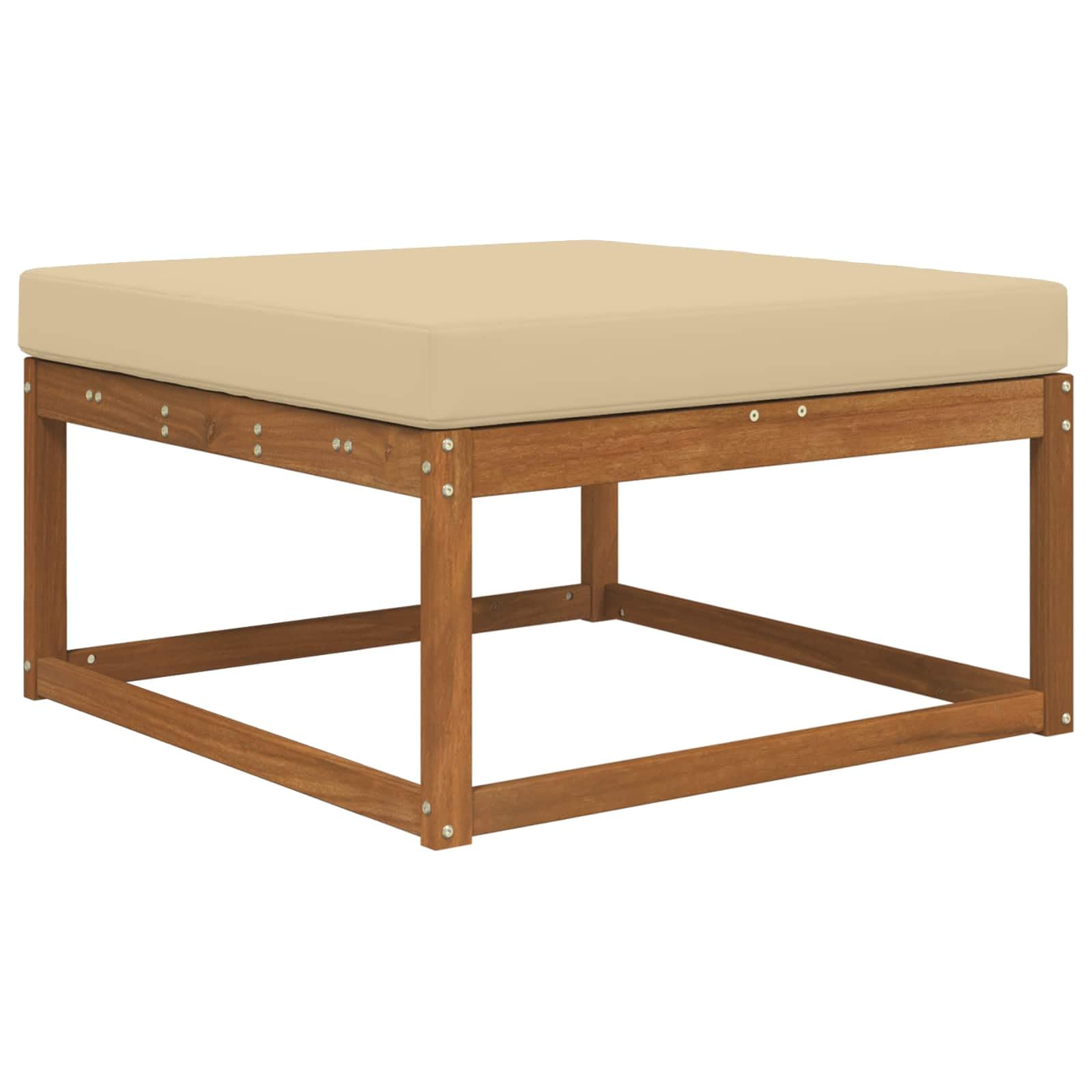 vidaXL Cuscino per divano da esterno Beige 80 x 80 x 8 cm Poliestere