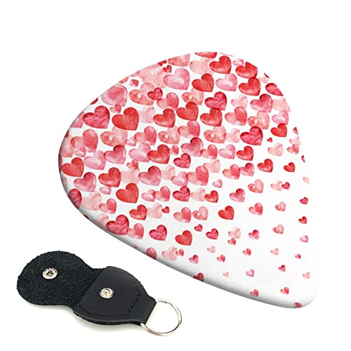 Falling Red Hearts Lot de 6 médiators pour guitare acoustique, guitare électrique, basse, ukulélé – fin, moyen et épais - Les Beatles, Paul McCartney, John Lennon, RIngo Starr, George Harrison Falling Red Hearts Lot de 6 médiators pour guitare acoustique, guitare électrique, basse, ukulélé – fin, moyen et épais