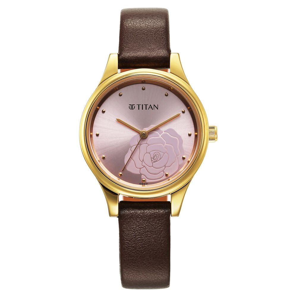 Titan Karishma Quartz Analog Pink Leather Strap for Women-2679YL02 (B0CSZ5TPNJ) Amazon Price History, Amazon Price Tracker