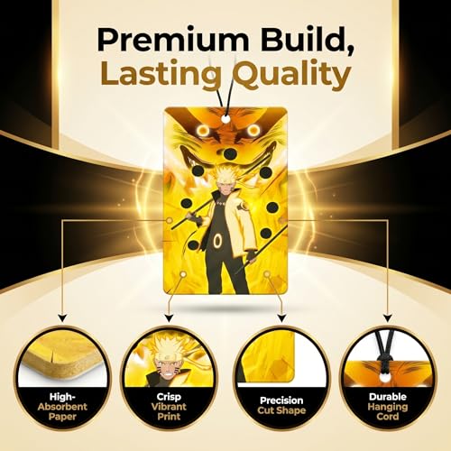 Image of PumpCar 2 pieces ninja double-sided hanging Japanese anime vanilla car air freshener Cool anime hanging air fresheners for rearview mirror Car Interior Accessories Household gifts