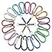 Binjor 50 PCS Moschettone Arrampicata 5cm in Alluminio Portachiavi Primavera fischio d'emergenza di Segnalazione di d'allarm con Anello Chiave per Zaino Handpack Corde CampeggioTrekking