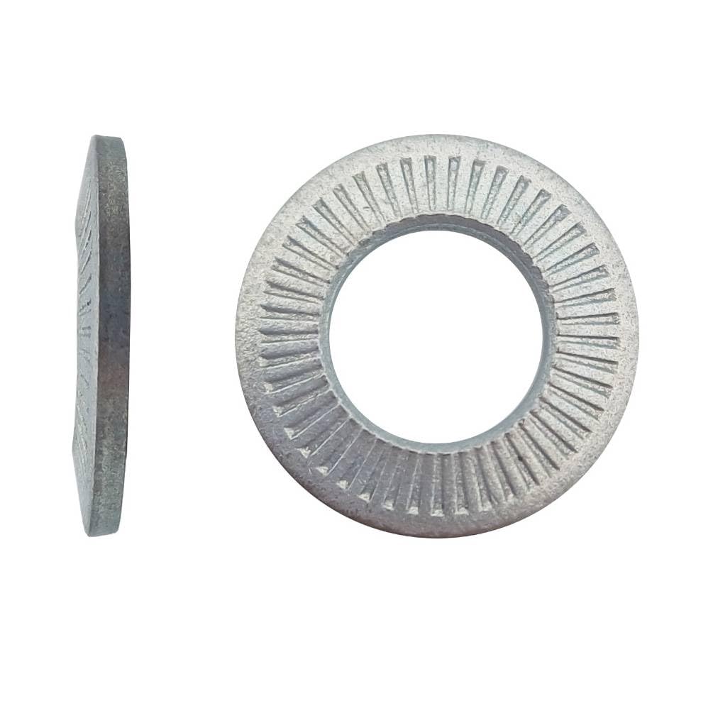 500 arandelas de contacto estrechas M10 mm – NFE 25511 – Zinc CR3 – D-Work