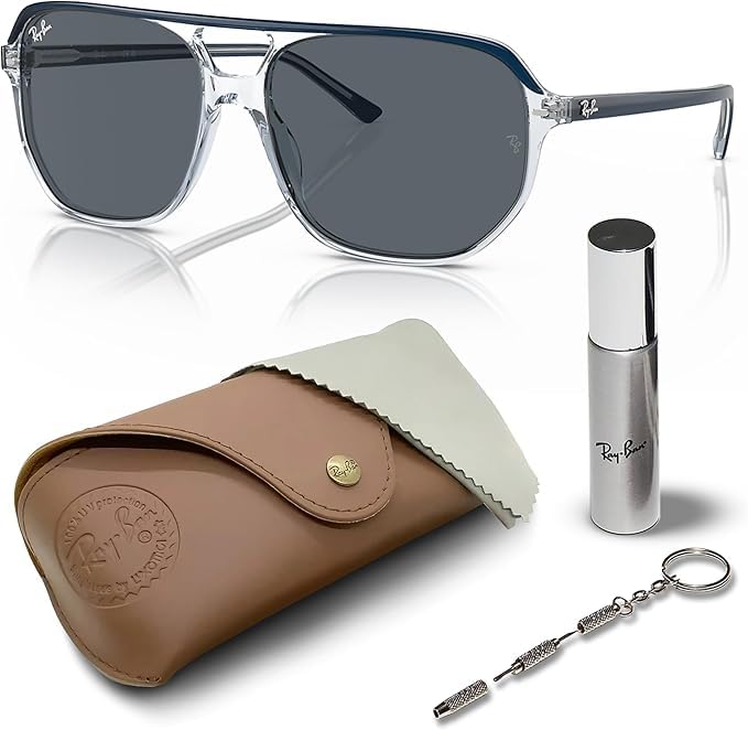 Image of Ray-Ban RB2205 BILL ONE Square-Round Shaped Sunglasses for Men & Women with Official RAYBAN Eyewear Kit