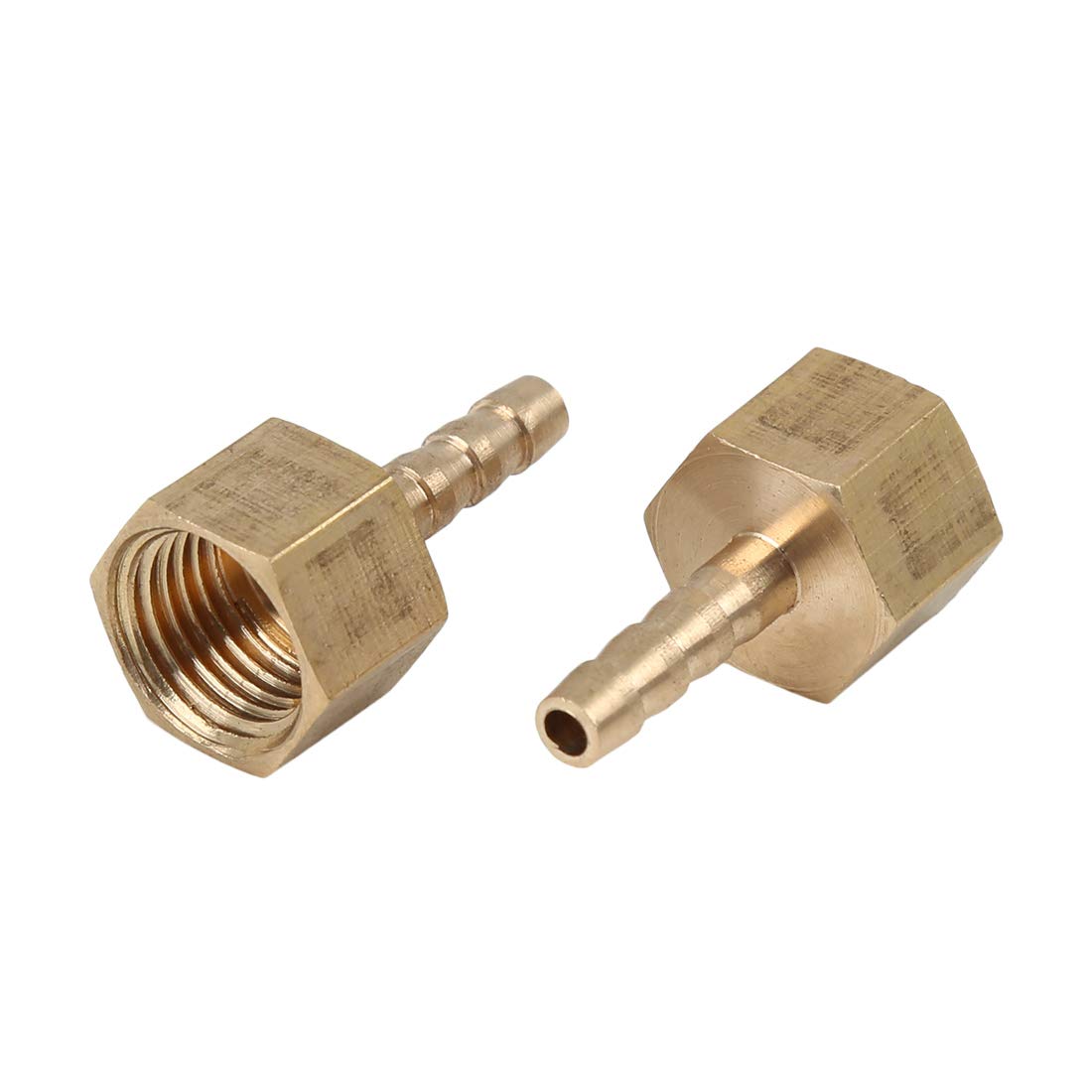 X AUTOHAUX 5 szt. tulejka do węża samochodowego mosiądz ID X 1/4'' NPT gniazdo wąż 4mm