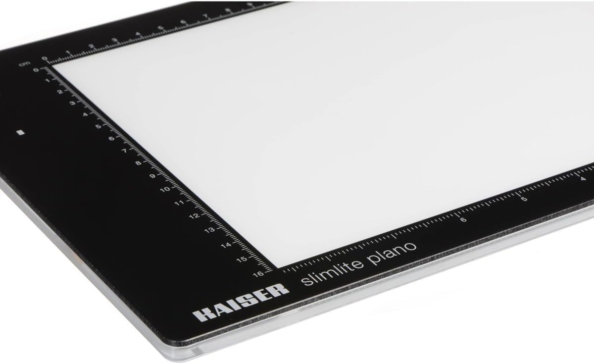 Kaiser Slimlite Plano 5000K 8x11 Battery/AC Lightbox with USB Cable and Charging Adapter