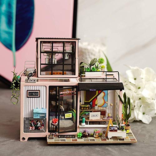 Häuser für Minipuppen Studio Holz Miniatur Puppenhaus Kit, Mini Haus Bau Kit-3D Holz Puzzle-Modell Baukasten Kabine Holz… – Bild 4