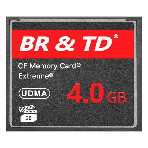 BR & TD CF Memory Card Extrenne, 4.0GB, UDMA, Black, Digital Storage Device