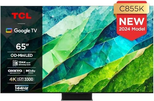 TCL 65C855K 65-inch QLED Mini LED TV, QLED PRO, 4K HDR Premium 33...
