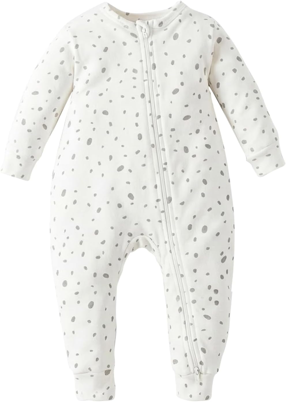 Baby Boy Rompers Long Sleeve Animal Print 2 Way Zipper Rompers Toddler Outfit Clothes Jumpsuit